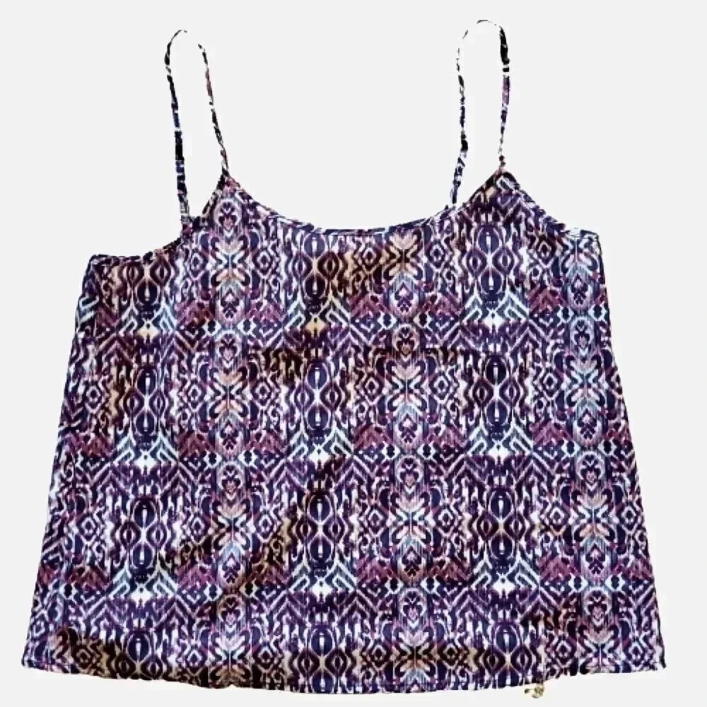 Wild Pearl spaghetti strap purple and white top Size Small